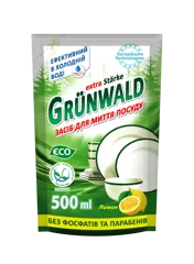 GRÜNWALD, dishwashing gel lemon, 500 ml doy-pack