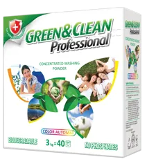Green&Clean Professional, пральний порошок для кольорового одягу, 3 кг