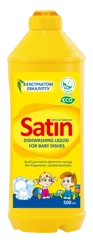 Satin Natural Balance, засіб для мийки дитячого посуду, 500 мл