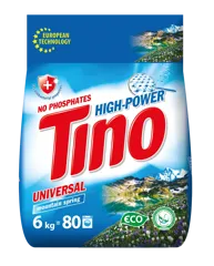 Tino High-Power, порошок пральний універсальний Mountain spring, 6 кг