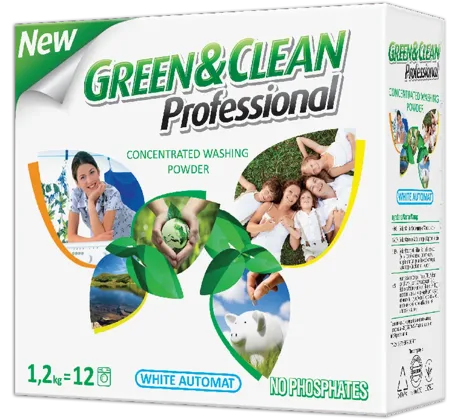 Green&Clean Professional, пральний порошок для білого одягу, 1,2 кг
