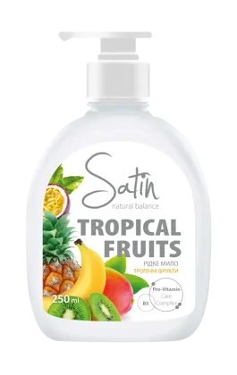 Satin Natural Balance Cream soap "Tropical fruits" 250 ml